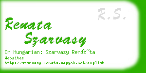 renata szarvasy business card
